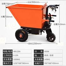 Construction site tricycle pull sand slurry feeding handling electric trolley ash truck stainless steel breeding dung dump truck