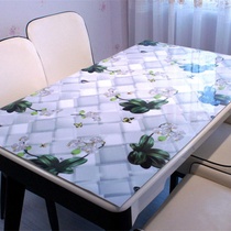 Customized opaque PVC tablecloth waterproof anti-hot soft glass Crystal Board coffee table table table mat TV cabinet tablecloth