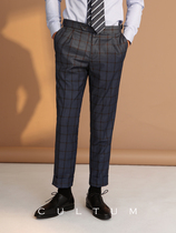 Teplaid casual Western pants male straight cylinder free of hot trends Korean version Business Positive Dress Pendant Feeling Little Western Pants Professional Long Pants