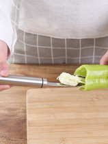 Pepper stuffed meat maker 304 stainless steel pepper core making tiger skin green pepper cutting pepper tool seed artifact