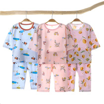 Summer air conditioning for children Summer and women Baby Sleeping Clothes Leka Cotton Casual 70% Sleeps 7 Pants Home Suit