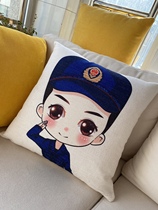 Fire pillow flame blue to send girlfriend special creative gift