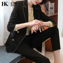  Xiaoxiang wind blazer womens work clothes spring and autumn Korean version of the British style suit high-end socialite president professional suit