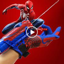 Spider-Man Spider Silk Suit Gloves Sprays Water Jet Launcher Can Spit Wrist Childrens Nets Red Cots Toys