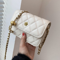 France Cone Koery genuine leather packet women 2022 new Chauchinger chain single shoulder bag texture inclined satchel