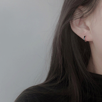 Minimalist white small ear button 925 pure silver earrings personality 100 hitch earrings for men and women plated white gold lovers earrings