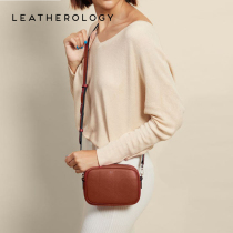 Leatherology genuine leather zipped small square bag hand with wrist bag Mini armband bag with carry-on satchel bag