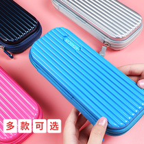 Suitcase stationery box ins tide double-layer pencil bag male junior high school students large-capacity pencil box female simple
