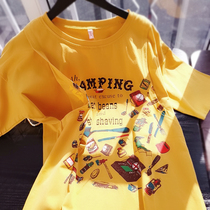 Nursing clothes Summer out fashion hot mom out maternity clothes Bao Ma postpartum confinement feeding medium-long T-shirt