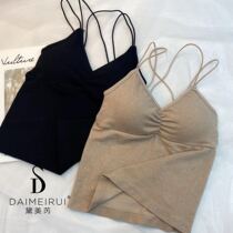 Dime Reifa style bra vest one-piece outside wearing a trowel small harness blouse blouse blouse blouses bottom inner lap underwear woman