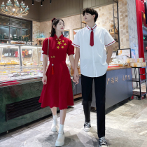 Xia Beatsuit Summer Suite Primary School Students First High School Students Chorus Performance Competition School Uniform China Wind Lovers Shirts