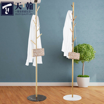Minimalist creative all-bronze clothes hat rack hanging hanger sub-floor modern bag holder bedroom clothes rack for domestic storage