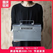 Spot zero selection Japanese PUEBCO creative retro steel portable hardware toolbox home Travel storage box