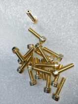 Vacuum screw hollow bolt drilling machined gilded screw through hole M4 * 16 hollow inner hexagon