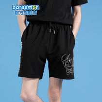 Ai Ying authorized Doraemon knitted five-point pants mens 2020 new summer running five-point pants Wei pants casual trend