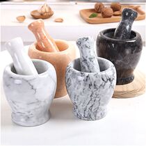 Maifan stone smashed garlic cylinder garlic press garlic masher smashed medicine pot grinding old-fashioned pounding bowl household garlic mortar large smashed garlic