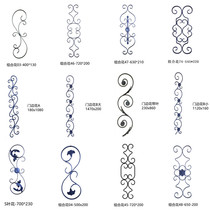 Wrought iron accessories forged wrought iron gate guardrail accessories flower balcony railing flower handrail Flower Gate side Flower