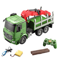 DOUBLE E DOUBLE Eagle remote control crane transporter electric car model toy engineering truck crane card