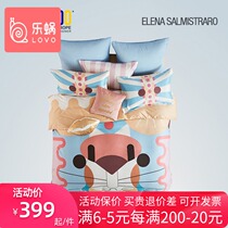 Lovo home textile lovo60 Australian cotton four-piece set pure cotton cotton Zodiac satin high branch heart has its own