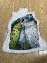  Cloud decoration totem winter plus cotton and wool short horse clip handmade Su embroidered embroidered waistcoat