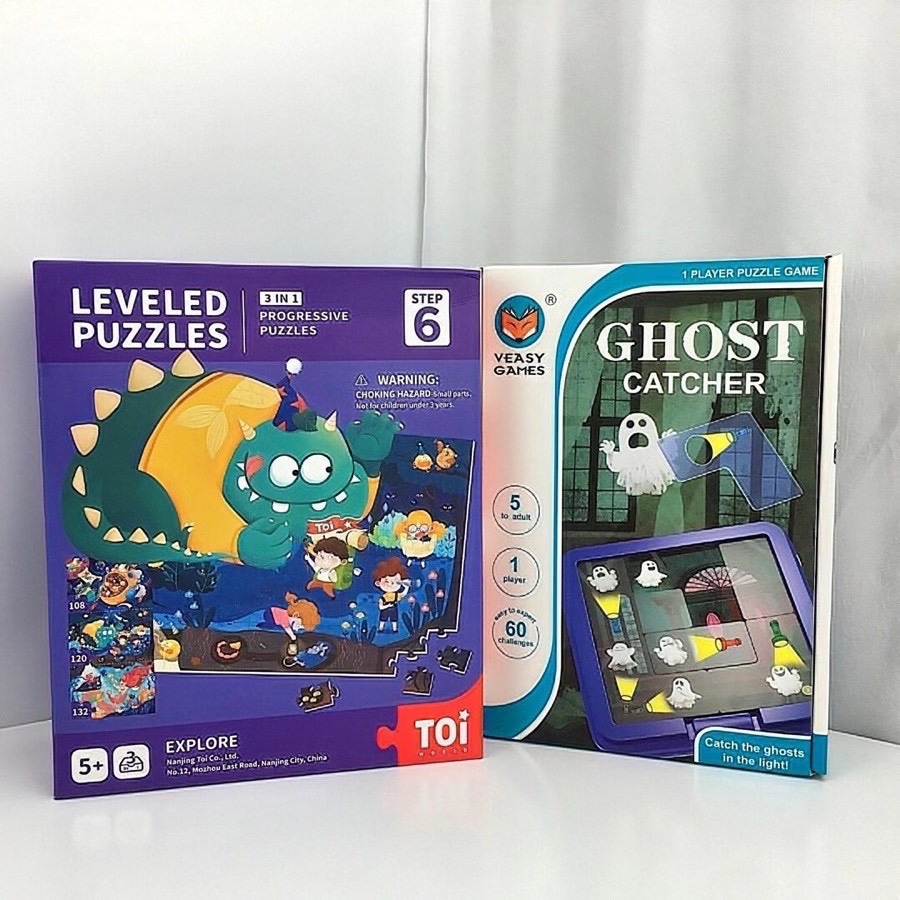 Children's toys toi puzzle ghost catcher two-piece puzzle brain thinking logic training puzzle boy