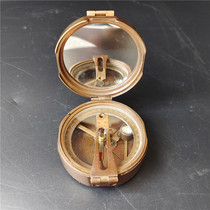 Western collectibles British compass pure copper ancient level scale scale antique antique collection genuine leak