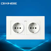 PC Panel Double-League Design Power Outlet Two-bit Euro-gauge European Socket UEFA 16A Deed wall socket