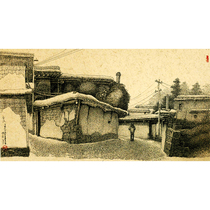 Cheng Zonghan The Alley of the Country paper new pen drawing