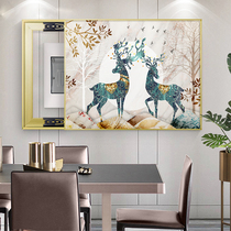 Animal pattern Elk free hole occlusion Air switch with meter box decorative painting Nordic crystal porcelain can be pushed and pulled