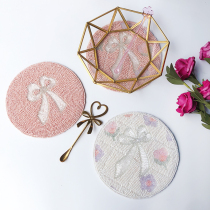 Foreign Trade Heavy Labor Export Japan Handmade String Beads Dining Mat Round Home Insulation Mat Small Fresh Anti Burn Mat