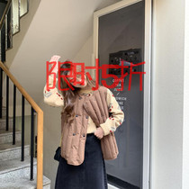 The smallest sea elinasea Korean version of autumn and winter cotton clothes women 2021 new fashion loose sleeveless vest vest