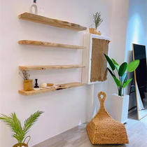 Wall shelf shoe store clothing store display shelf living room TV Wall irregular original solid wood partition