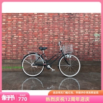 Export Japan bicycle Kawasaki brand black double oblique commuter car Retro car internal variable speed universal light vehicle