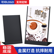  Shopping mall shop desktop small billboard Vertical countertop table card poster rack Cashier A4 billboard promotional card