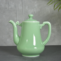Ceramic Home Large Bubble Teapot Teapot Teapot Green Porcelain Creative Cool Kettle Thickened high temperature resistant kettle 950ml