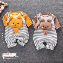 Baby back with pants suit Fall one year old male and female baby cute super cute baby clothes young children Long sleeves Two sets