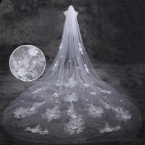 Bridal Head Yarn Wedding Dresses Large Trailing Korean Spun Yarn Flowers Head Yarn Wedding Dresses Accessories New head yarns