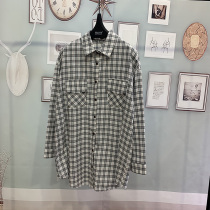 Spell out the perfect maternity dress spring plaid shirt cotton early spring new coat long large size loose shirt