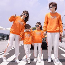 Parent-child dress a family of three mother women four mouth foreign mother and son 2020 New Tide autumn clothes Net red autumn clothes