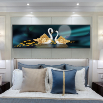 Bedroom Bedside Decoration Painting Lifetime Phase Companion Living Room Hanging Painting Background Wall Room Light Lavish Wall Painting Swan Modern Brief