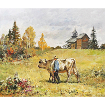 Mareh Cattle Repin Professor of the Academy of Fine Arts Russian Association of Fine Arts has mounted oil painting with the authors photo