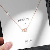 Necklace female niche design sense summer sterling silver choker 2021 new gift to girlfriend Japanese jewelry