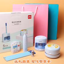 Able Electric Pencil Sharpening Machine Stationery Gift Box Suit Rolls Pen Knife Erasers 1st Grade Elementary School Students With Birthday Gifts