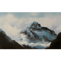 Tong Derecorded Far Mountain Realistic Cloth Surface Oil Painting Living Room Bedroom Decoration Painting Collection Pure Hand Painting