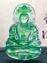 Natural a goods Burmese jade jade pendant laughing Buddha Gong Guanyin safety buckle ice egg face dragon and phoenix zodiac Tara