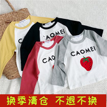 Girls base shirt 2020 spring new small children 1-3-5-7 years old baby shoulder long sleeve T-shirt childrens coat