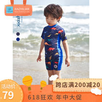 Korean Han Van Baby Cute Dinosaur Conjoined Swimsuit Mid-Child Swimsuit Sunscreen Beach Surf