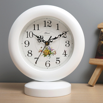  Yisen simple modern living room table clock creative pastoral art table clock European-style bedroom quartz clock mute decoration