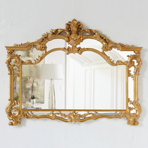 140x109 horizontal gold luxury light French fireplace mirror Hanging mirror Art mirror Bathroom mirror Makeup mirror Dressing mirror