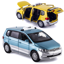JK alloy 1 32 Shanghai Volkswagen Touran TAXI TAXI sound and light metal car model childrens toys